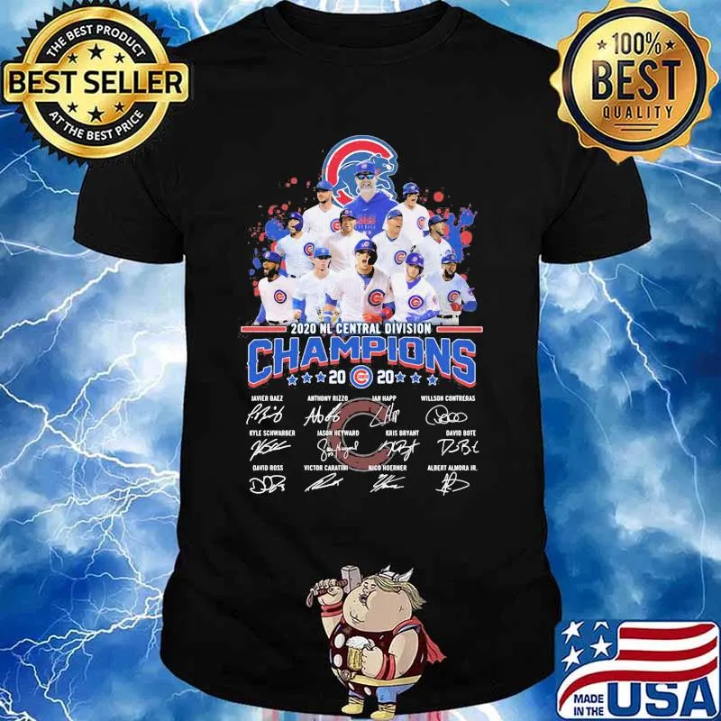Chicago cubs 2020 nl central division champions signatures shirt