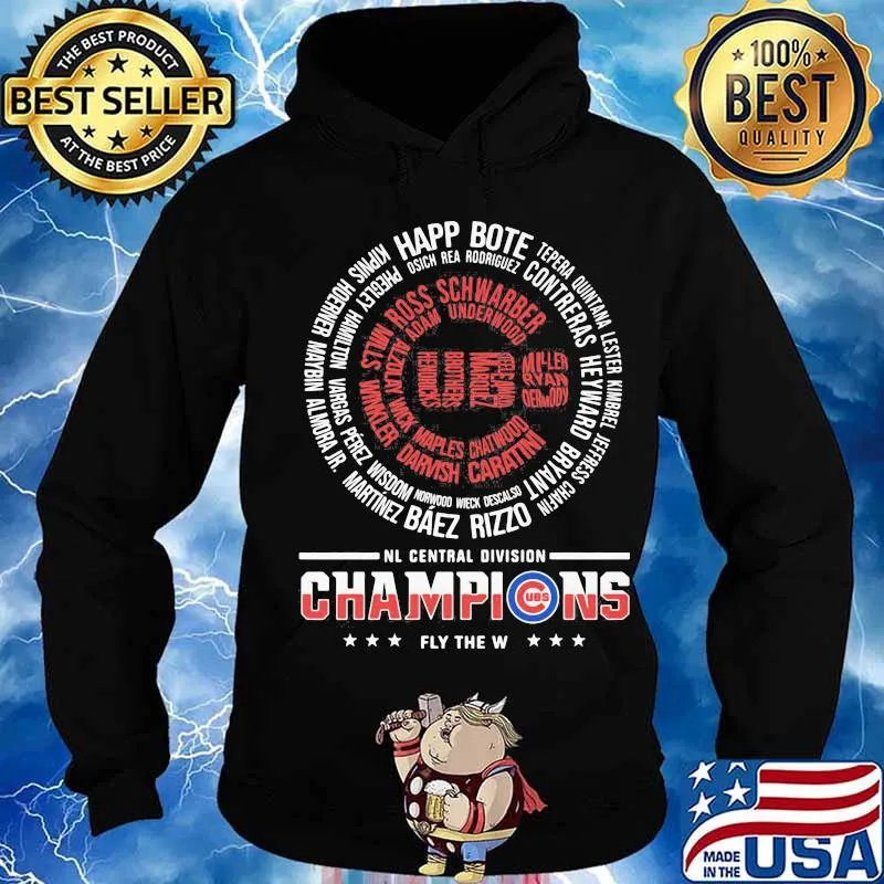 Chicago cubs nl central division champions fly the w s Hoodie