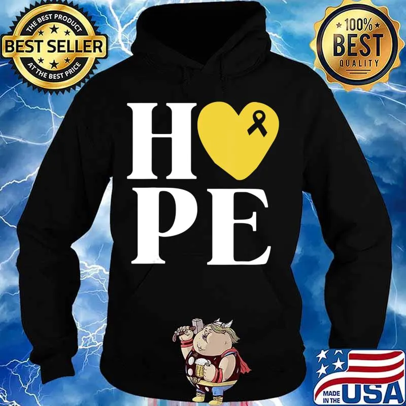 Childhood Cancer Fighter Shirts Hope Gold Ribbon Awareness T-Shirt Hoodie