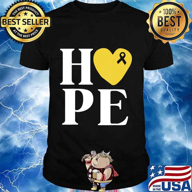 Childhood Cancer Fighter Shirts Hope Gold Ribbon Awareness T-Shirt
