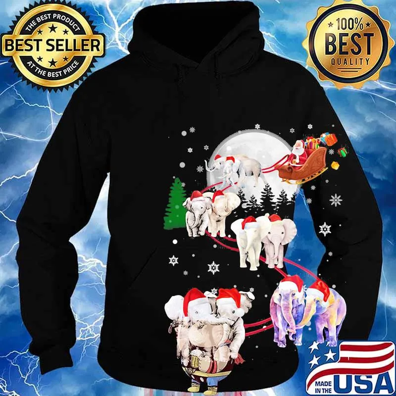 Christmas elephants santa gift s Hoodie