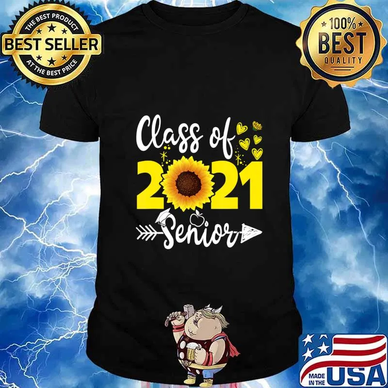 Class of 2021 Senior Back to School Sunflower T-Shirt
