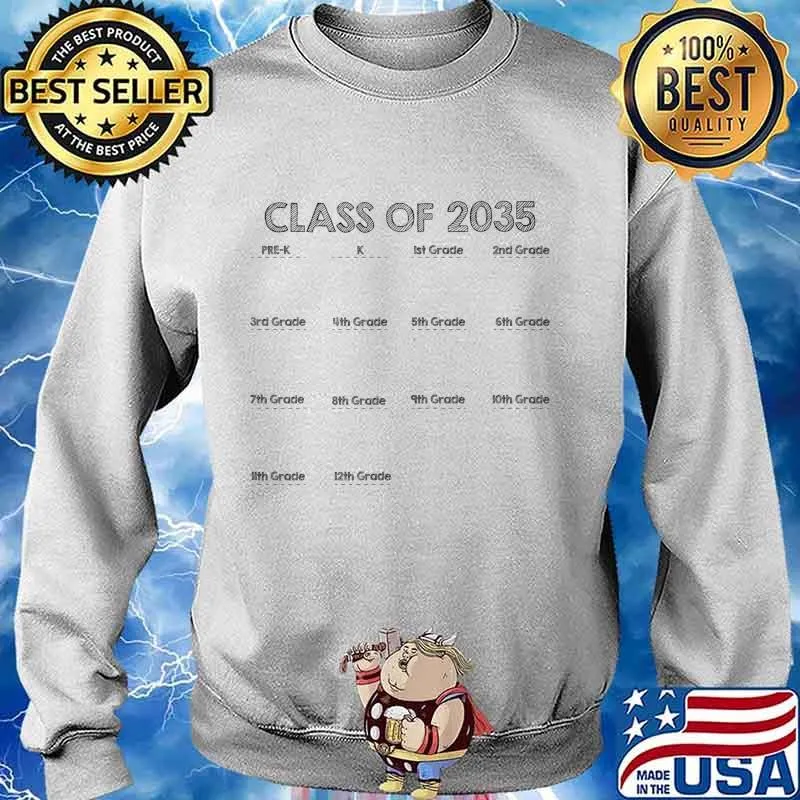 Class of 2035 Handprint. Graduation T-Shirt Sweater