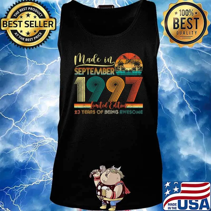 Classic September 1997 Shirt 23rd Birthday Gift 23 Years Old T-Shirt Tank top