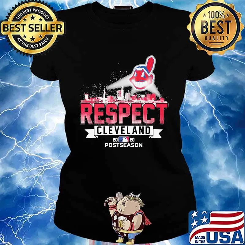 Cleveland indians logo respect postseason 2020 s Ladies tee