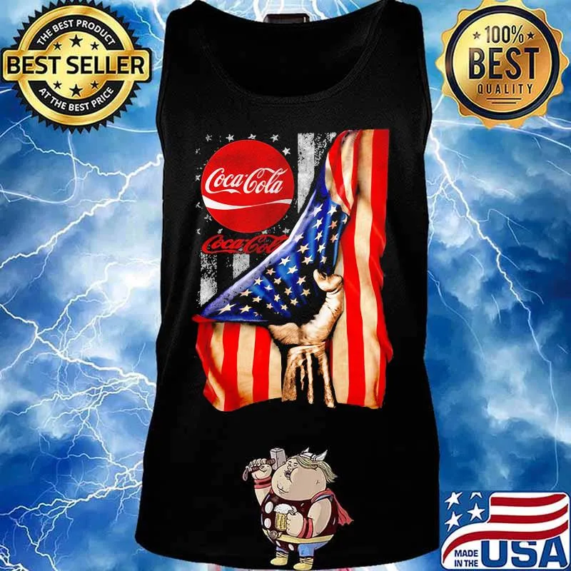 Coca cola american flag s Tank top