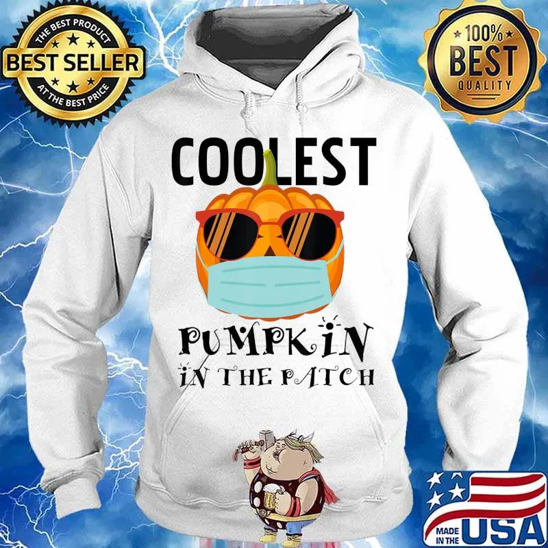 Coolest Pumpkin In The Patch Halloween Quarantine Mask 2020 T-Shirt Hoodie