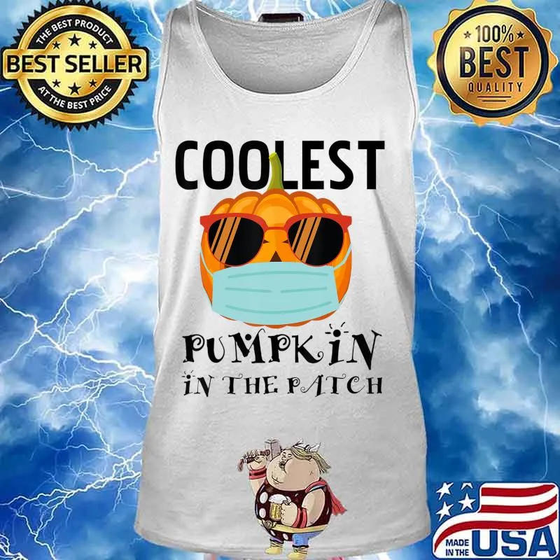 Coolest Pumpkin In The Patch Halloween Quarantine Mask 2020 T-Shirt Tank top