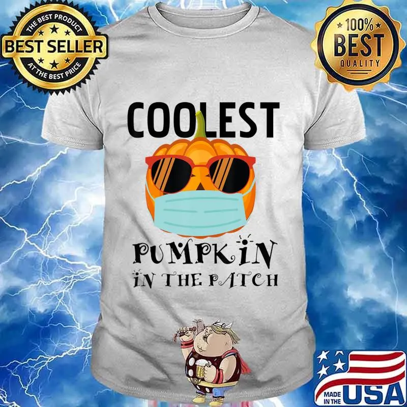 Coolest Pumpkin In The Patch Halloween Quarantine Mask 2020 T-Shirt