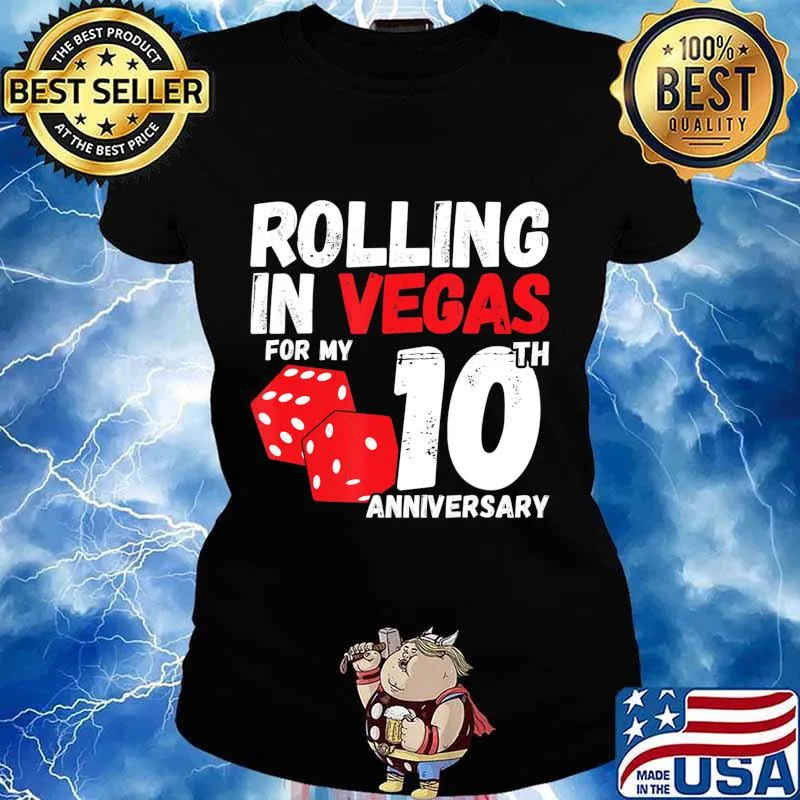 Couples Married 10 Years - Vegas 10th Wedding Anniversary T-Shirt Ladies tee