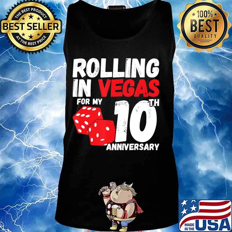 Couples Married 10 Years - Vegas 10th Wedding Anniversary T-Shirt Tank top