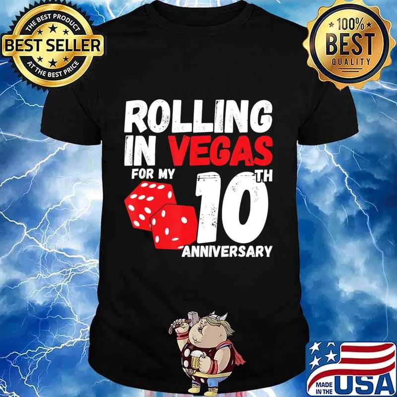 Couples Married 10 Years - Vegas 10th Wedding Anniversary T-Shirt