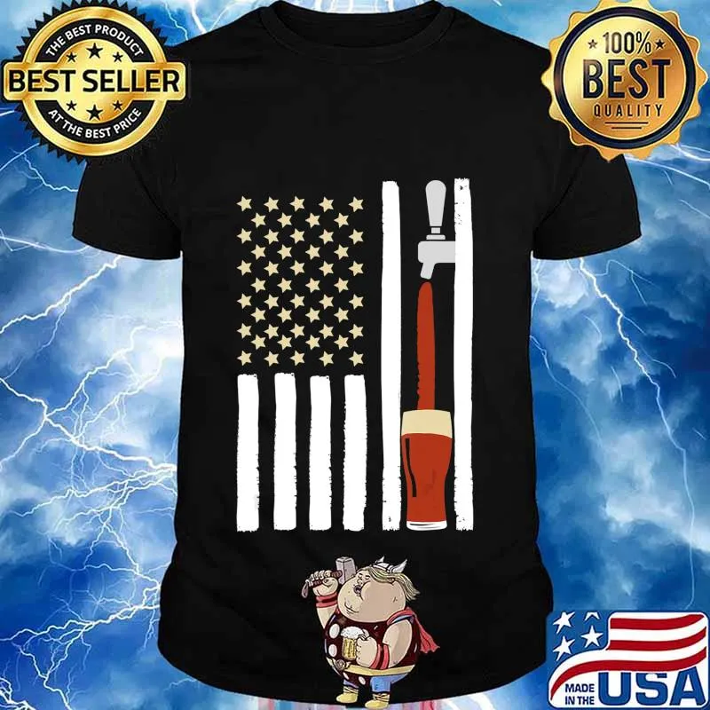 Craft Beer American Flag Great Oktoberfest Brewery Drinking T-Shirt