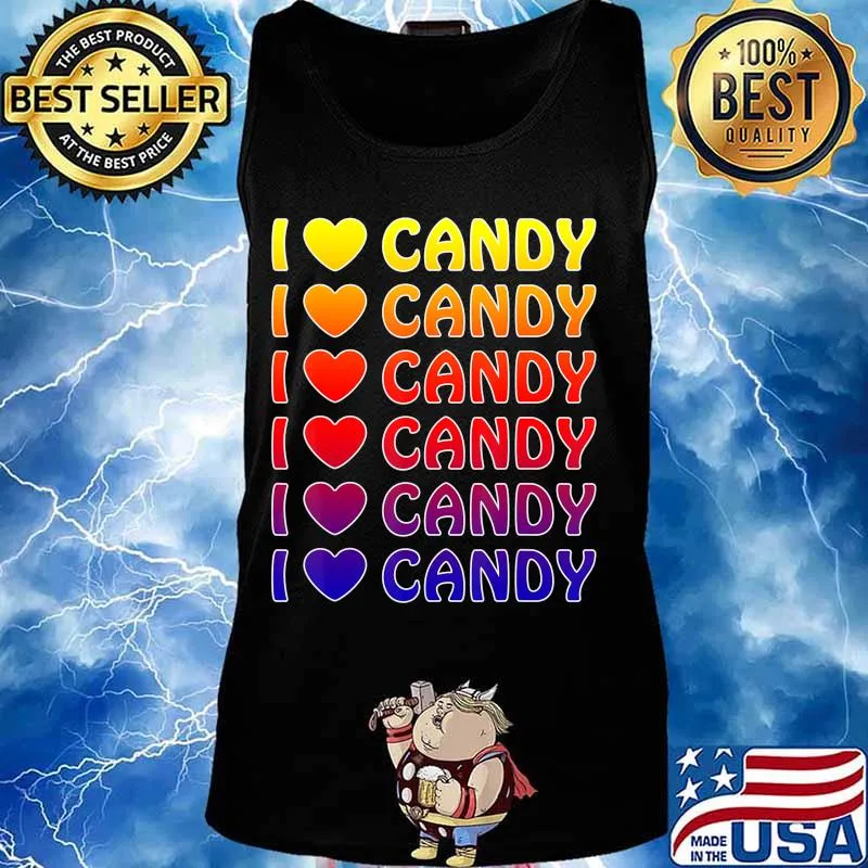 Cute Halloween Candy I love Candy Boy Girls Kids Gift T-Shirt Tank top