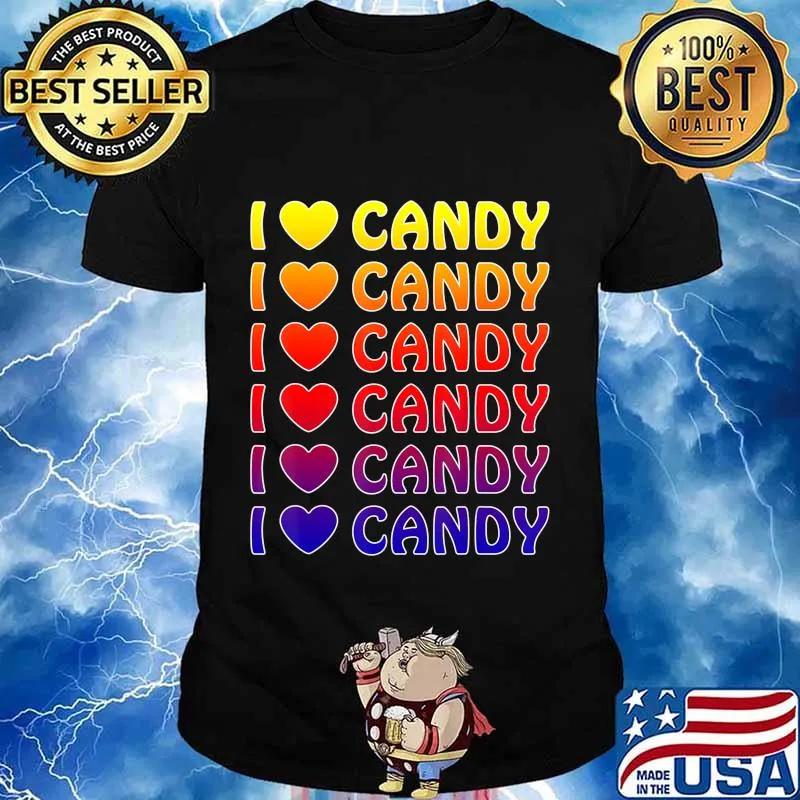 Cute Halloween Candy I love Candy Boy Girls Kids Gift T-Shirt