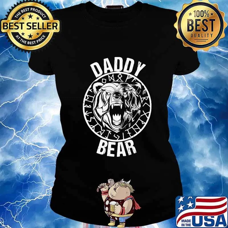 Daddy bear valhalla father's day s Ladies tee