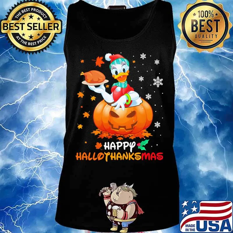 Daisy duck happy hallothanksmas halloween thanksgiving christmas s Tank top