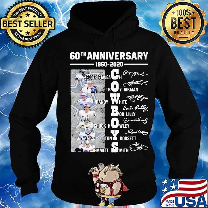 Dallas cowboys 60th anniversary 1960 2020 signatures s Hoodie
