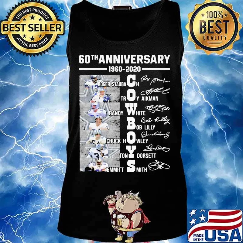 Dallas cowboys 60th anniversary 1960 2020 signatures s Tank top