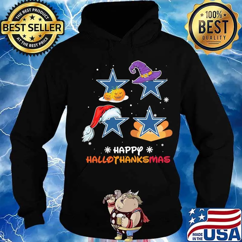Dallas cowboys happy hallothanksmas halloween thanksgiving christmas s Hoodie