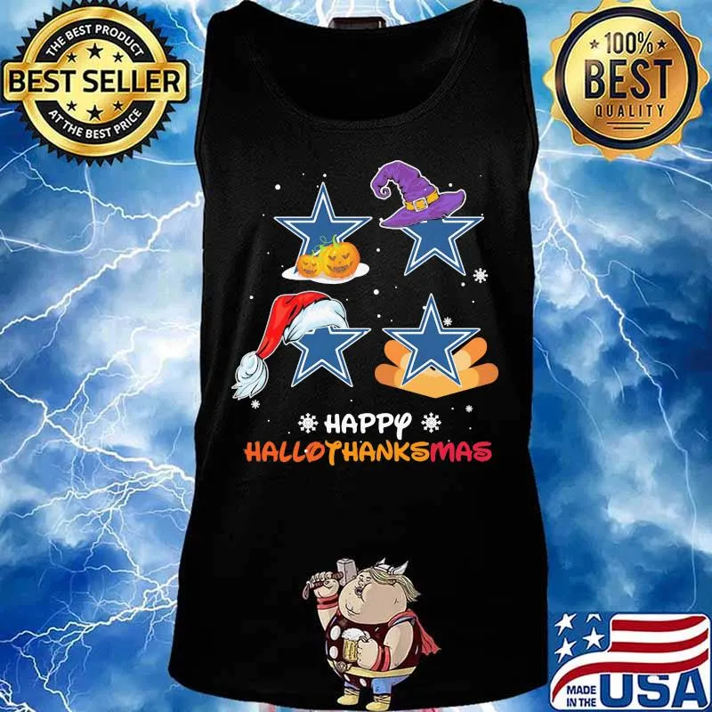 Dallas cowboys happy hallothanksmas halloween thanksgiving christmas s Tank top