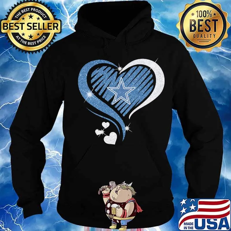 Dallas cowboys hearts diamond s Hoodie