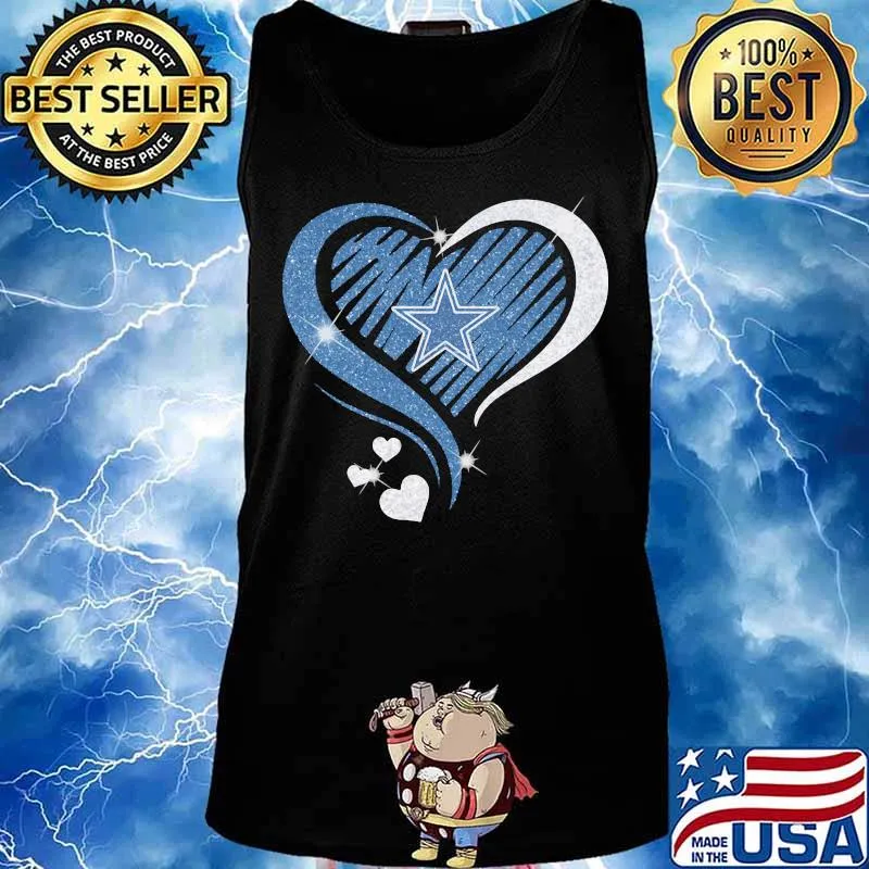 Dallas cowboys hearts diamond s Tank top