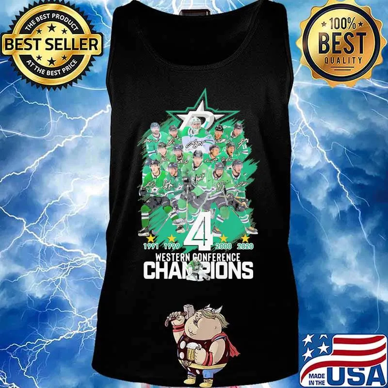 Dallas stars football team 4 western conference champions signatures s Tank top
