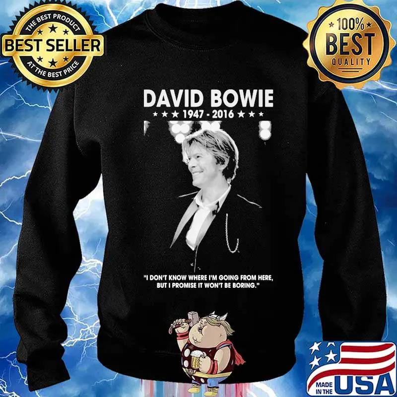 David bowie 1947 2016 i don't know where i'm going from here but i promise it won't be boring s Sweater