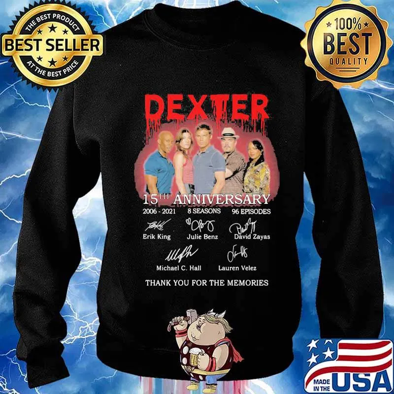 Dexter 15th anniversary 2006 2020 thank for the memories signatures s Sweater