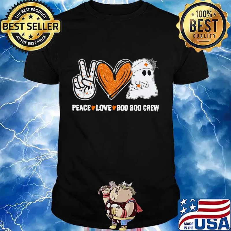 Diamond peace love boo boo crew ghost nurse shirt
