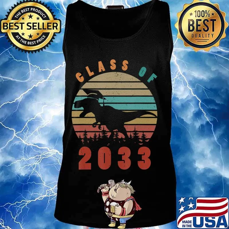 Dinosaur Class Of 2033 First Day Kindergarten Boys Kids Gift T-Shirt Tank top