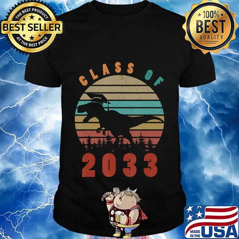 Dinosaur Class Of 2033 First Day Kindergarten Boys Kids Gift T-Shirt