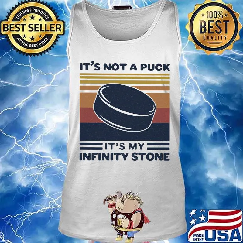Disc golf it's not a puck it's infinity stone vintage retro s Tank top