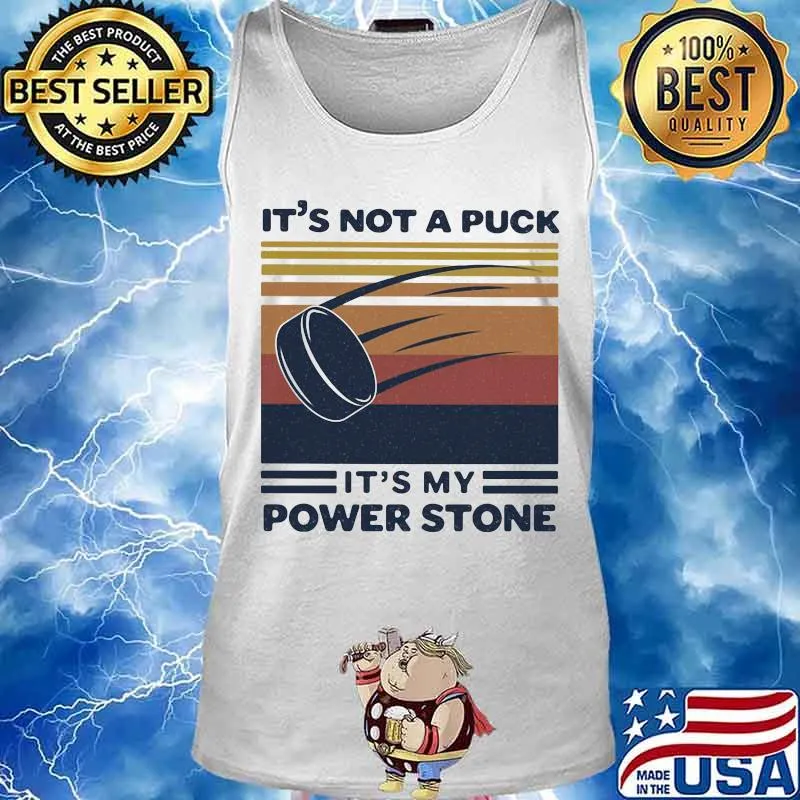 Disc golf it's not a puck it's power stone vintage retro s Tank top