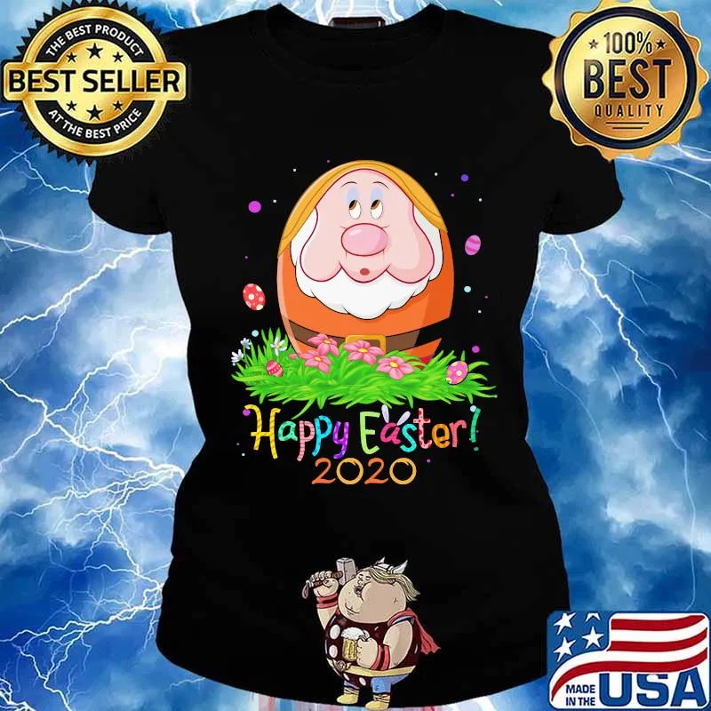 Dopey orange happy easter 2020 flowers s Ladies tee