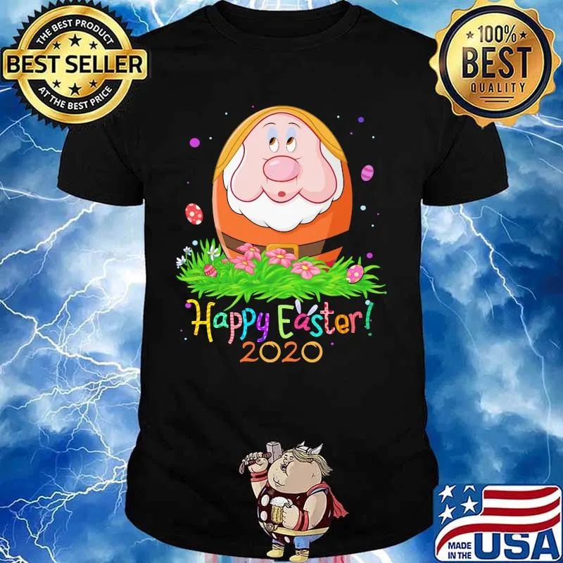 Dopey orange happy easter 2020 flowers shirt