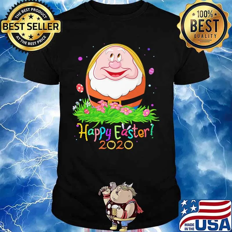 Dopey smiling happy easter 2020 flowers shirt