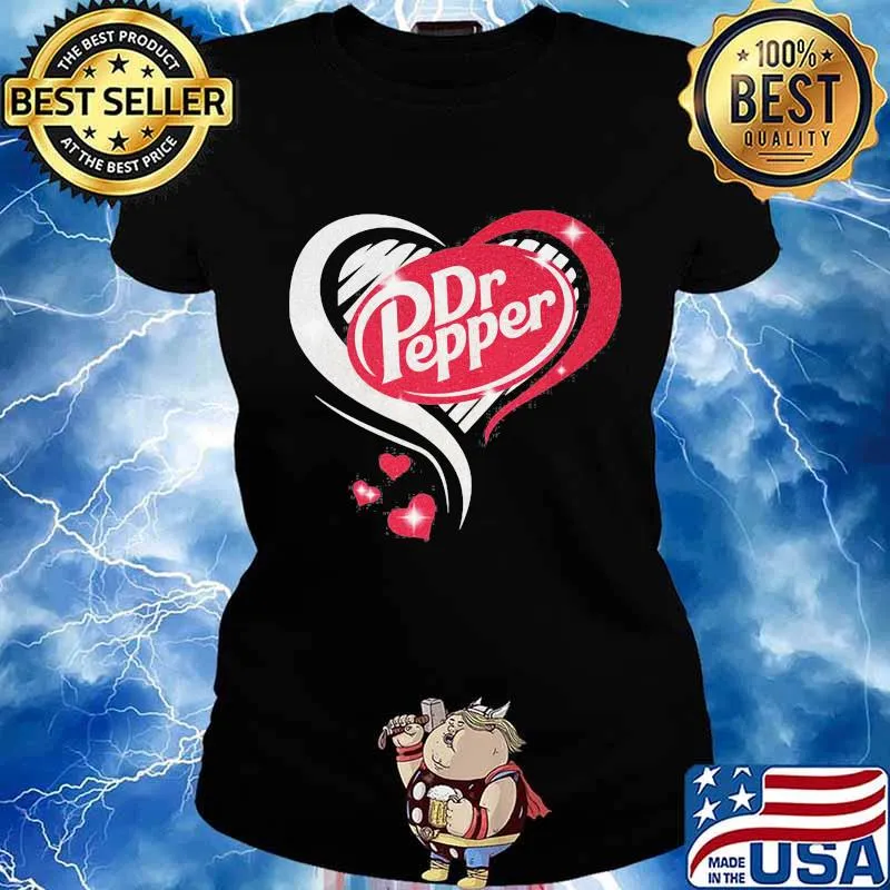 Dr pepper logo hearts diamond s Ladies tee