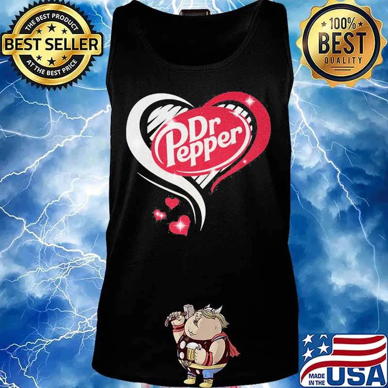 Dr pepper logo hearts diamond s Tank top