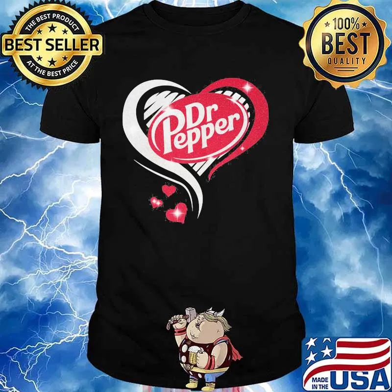 Dr pepper logo hearts diamond shirt
