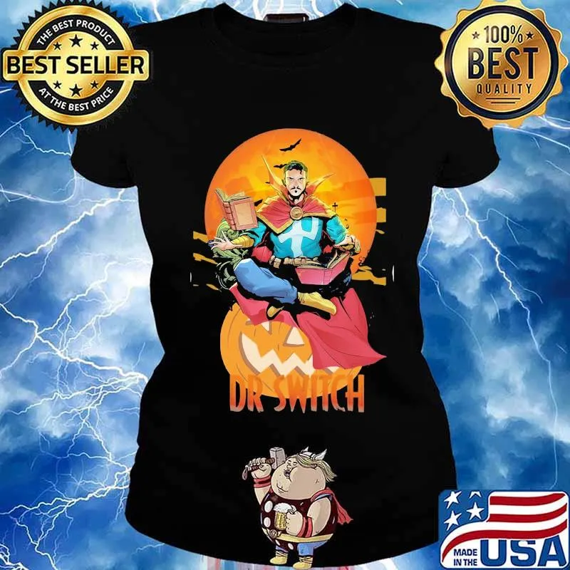 Dr switch heroes pumpkin happy halloween s Ladies tee