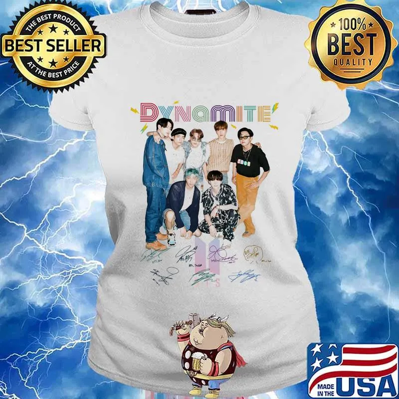 Dynamite bts band members signatures s Ladies tee