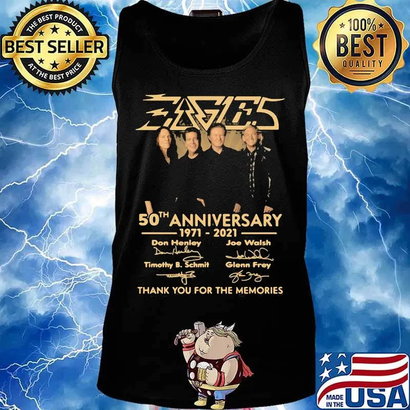 Eagles 50th anniversary 1971 2021 thank for the memories signatures s Tank top