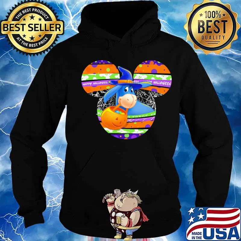Eeyore donkey witch mickey mouse happy halloween s Hoodie