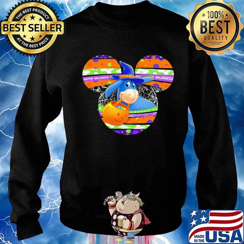 Eeyore donkey witch mickey mouse happy halloween s Sweater