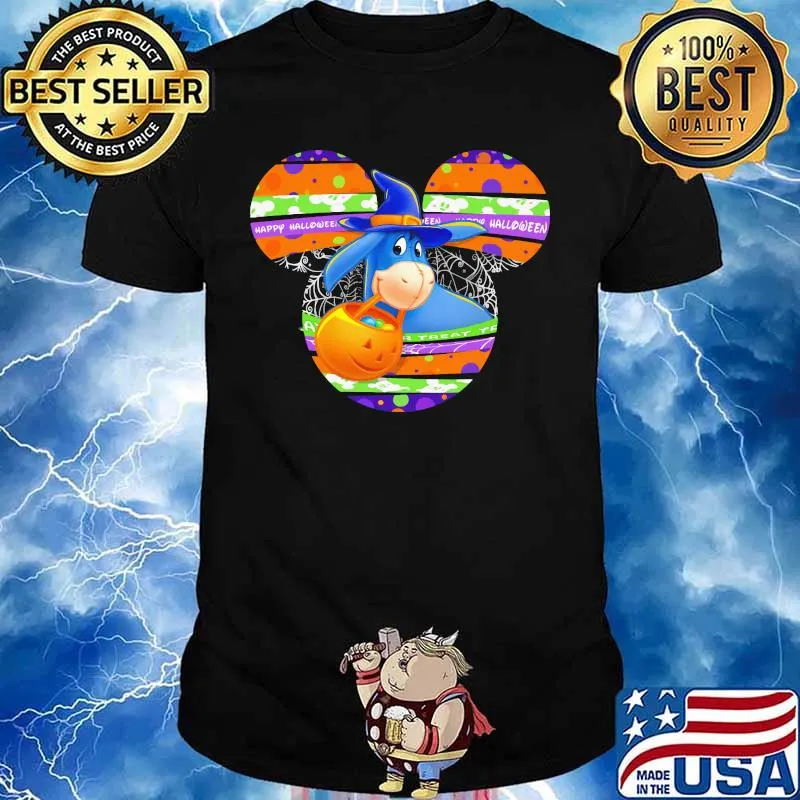 Eeyore donkey witch mickey mouse happy halloween shirt