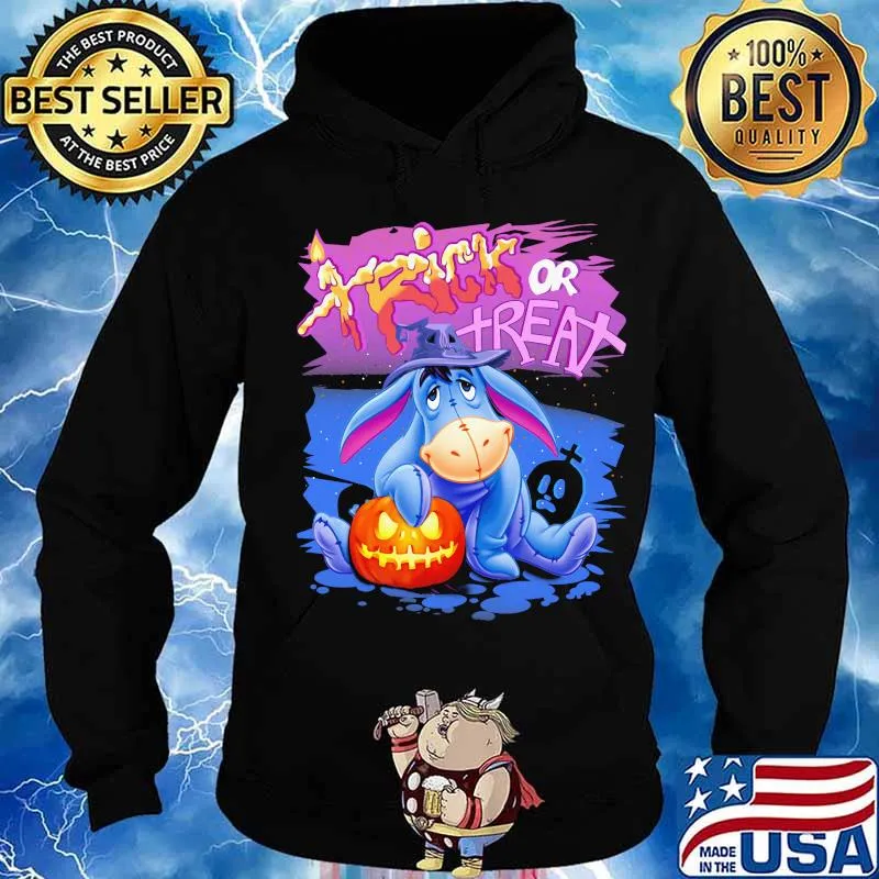 Eeyore donkey witch trick or treat happy halloween s Hoodie