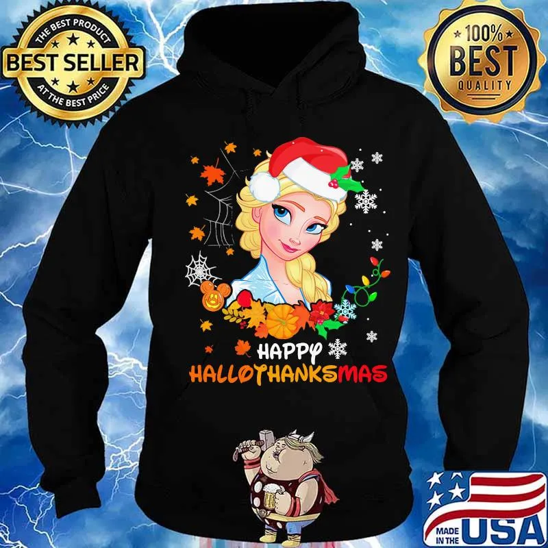 Elsa happy hallothanksmas halloween thanksgiving christmas s Hoodie