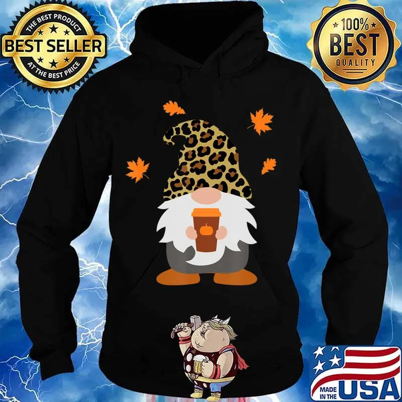 Fall Gnome with Pumpkin Spice Halloween Thanksgiving Cute T-Shirt Hoodie